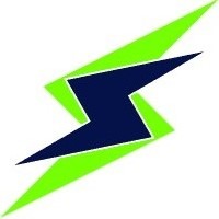 Logo ufficiale di Sportaza, con forma a saetta stilizzata blu su sfondo verde fluo, simbolo distintivo del brand di scommesse e casinò online.