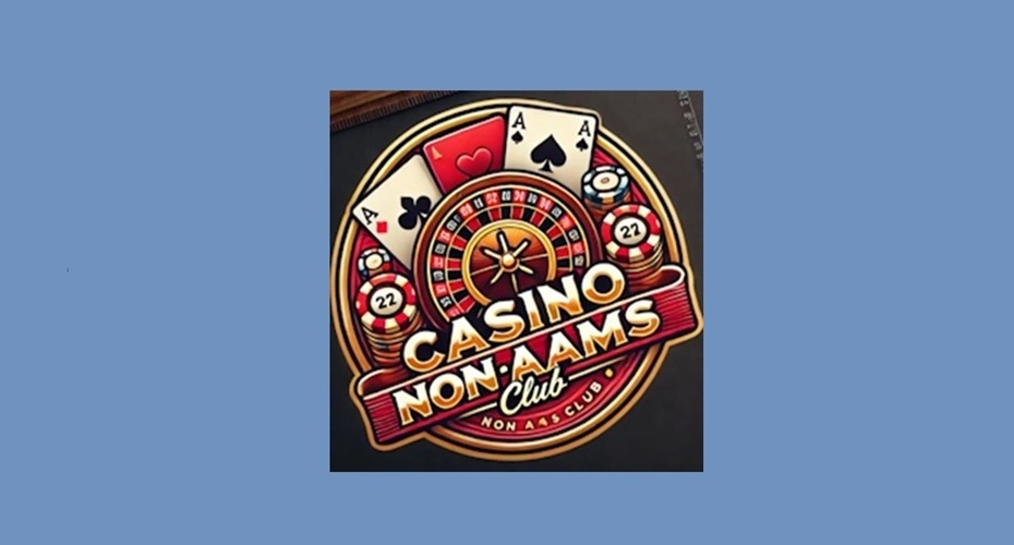 Logo Casinò Non AAMS Club con roulette, carte da gioco e fiches, simbolo di casinò internazionali non regolati da ADM