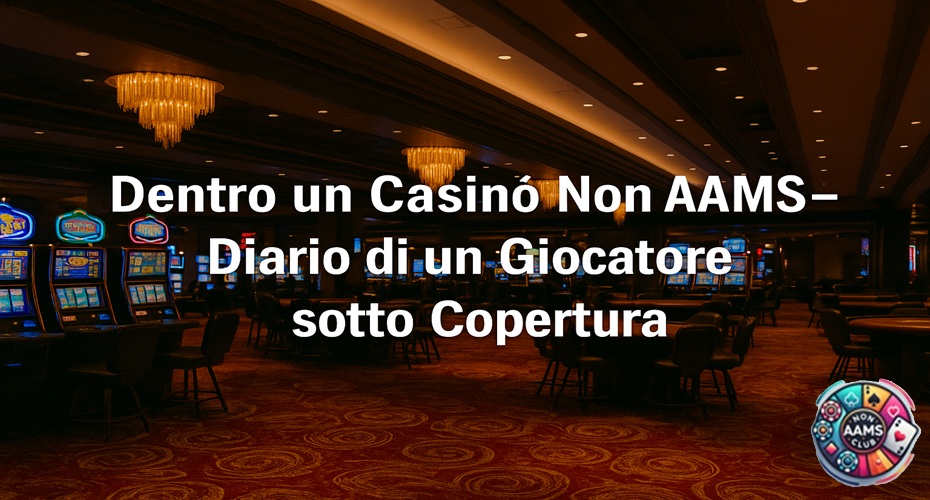 Copertina con interno di casinò e titolo “Dentro un Casinò Non AAMS – Diario di un Giocatore sotto Copertura”