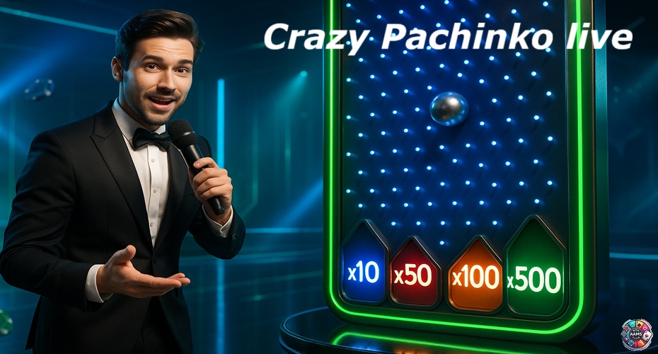 Crazy Pachinko Live su Sportaza con croupier dal vivo e muro Pachinko con moltiplicatori