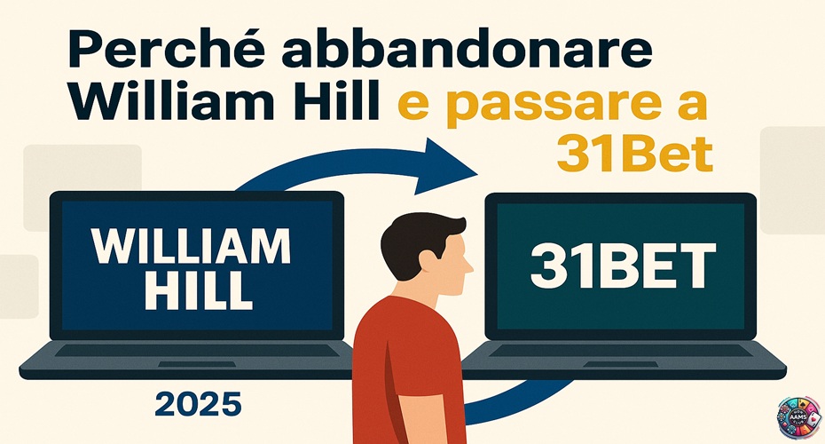 Alternativa a William Hill – 31Bet come nuova scelta dei giocatori italiani