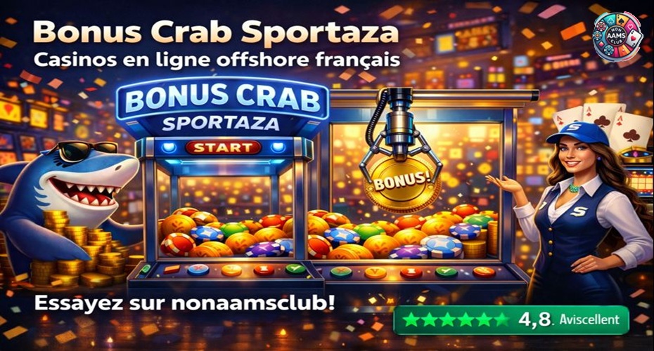 Bonus Crab sur Sportaza avec machine à pince et récompenses dans les casinos en ligne offshore