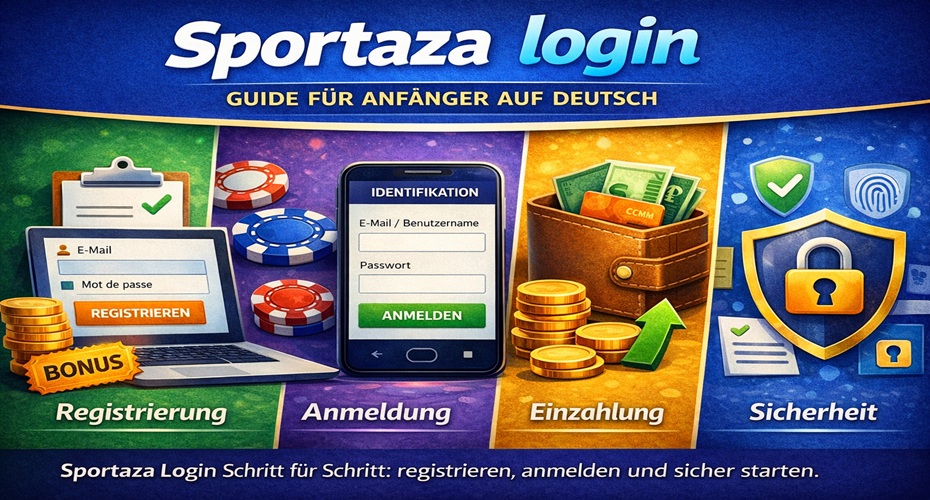 Sportaza Login auf Deutsch mit Registrierung Anmeldung Einzahlung und Sicherheit für Anfänger