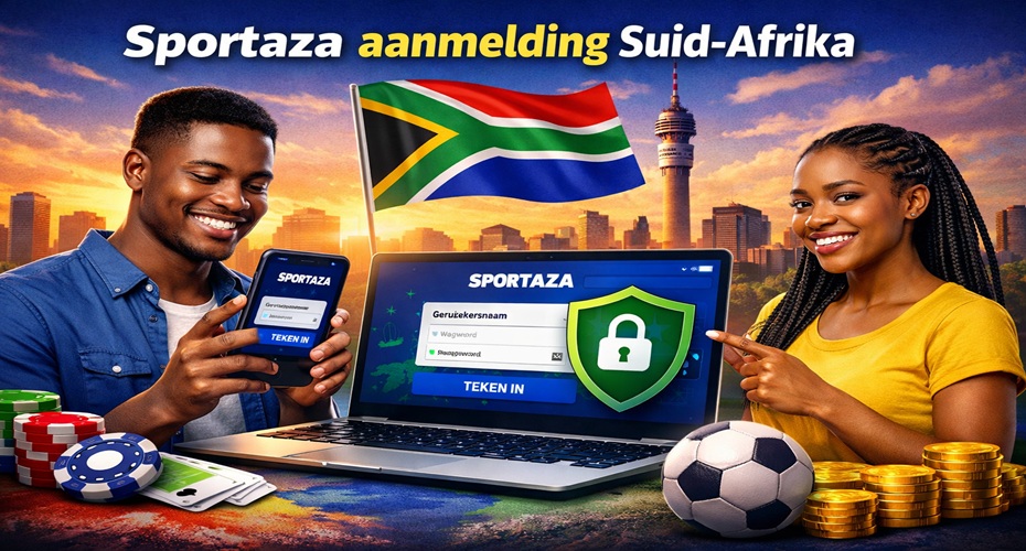 Sportaza aanmelding gids in Afrikaans vir gebruikers in Suid-Afrika