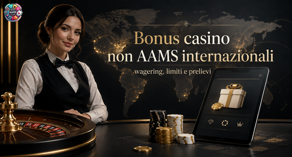 Bonus casino non AAMS internazionali con croupier, roulette, app mobile, wagering, limiti e prelievi