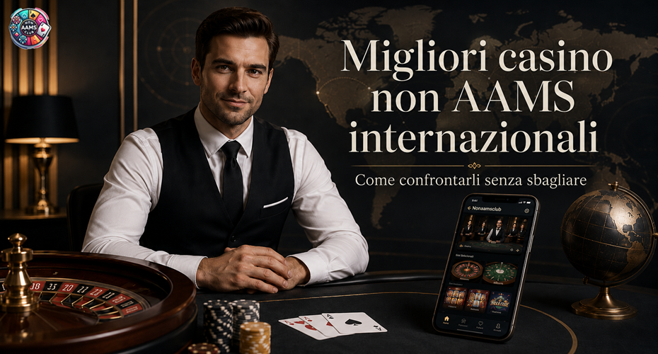 Migliori casino non AAMS internazionali con croupier, roulette, mappa globale, app mobile e guida al confronto