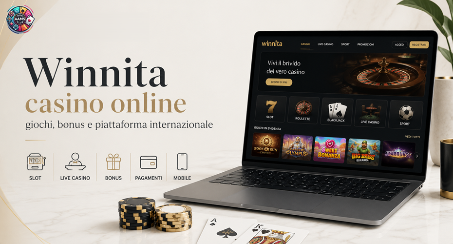 Winnita casino online con slot, live casino, bonus, pagamenti e confronto con casino ADM