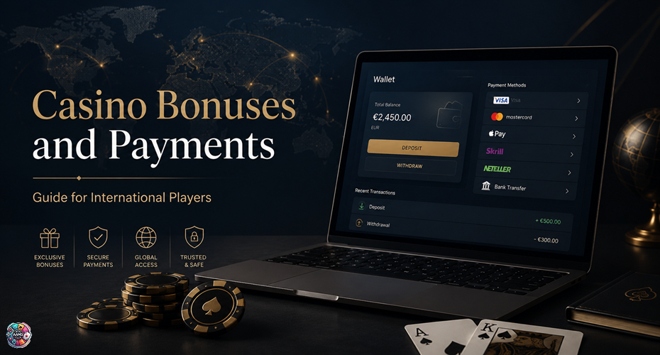 Casino bonuses and payments guide for international players with secure payment methods