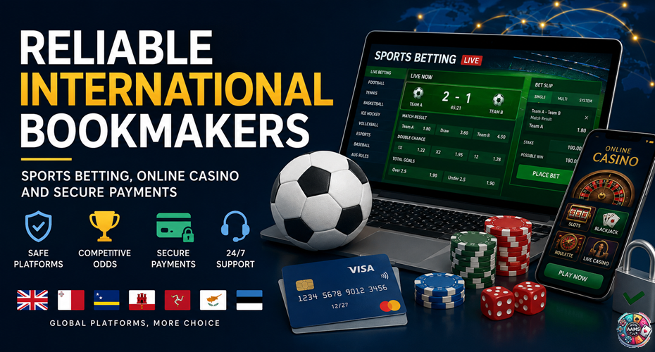 Reliable international bookmakers with sports betting, online casino, secure payments and global betting platforms
