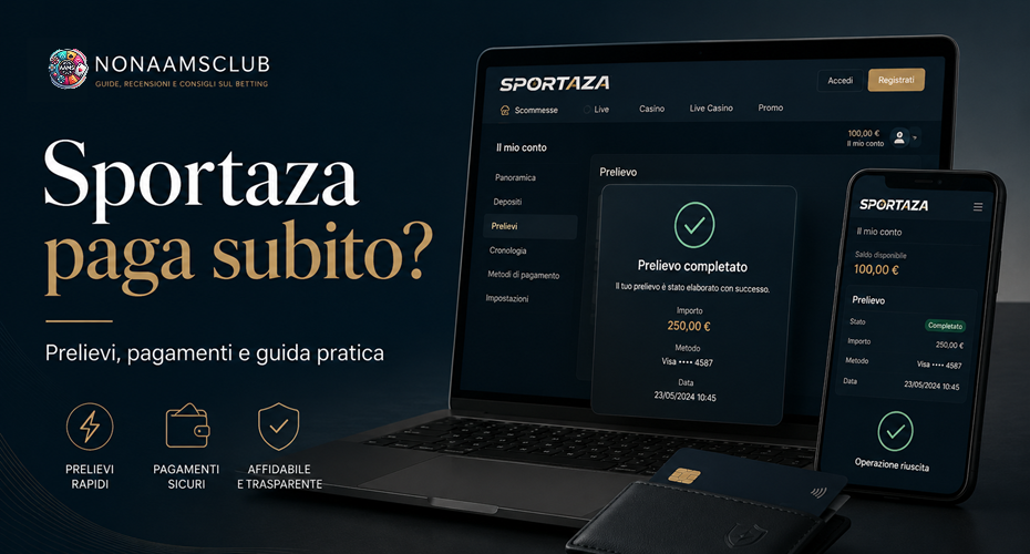 Sportaza paga subito guida ai prelievi e pagamenti veloci