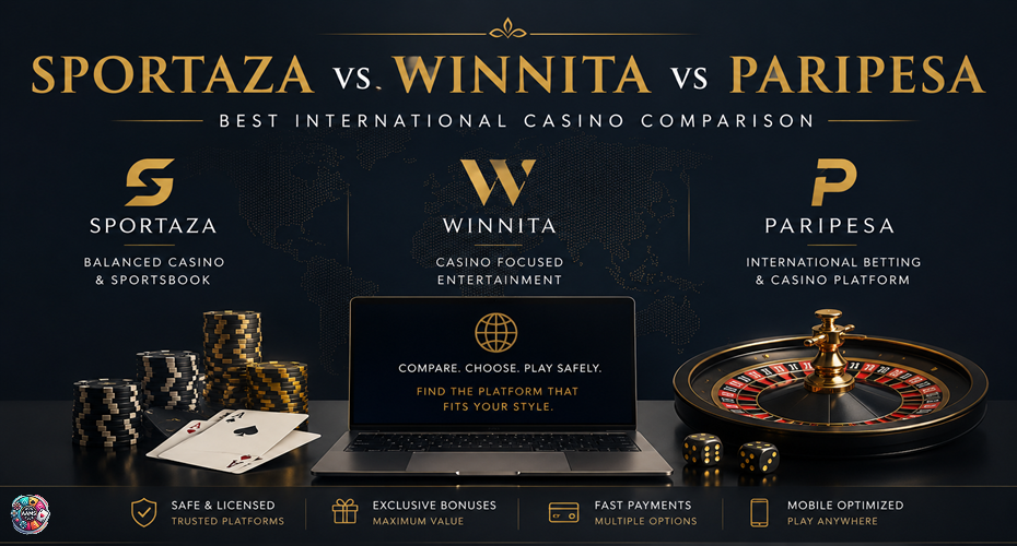 Sportaza vs Winnita vs Paripesa best international casino comparison