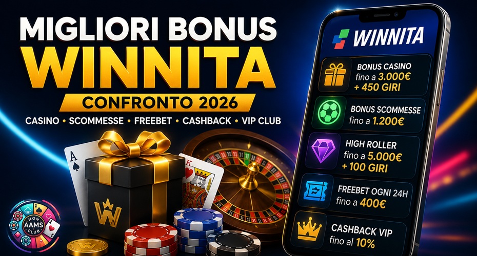 Migliori bonus Winnita casino e scommesse 2026 su Nonaamsclub