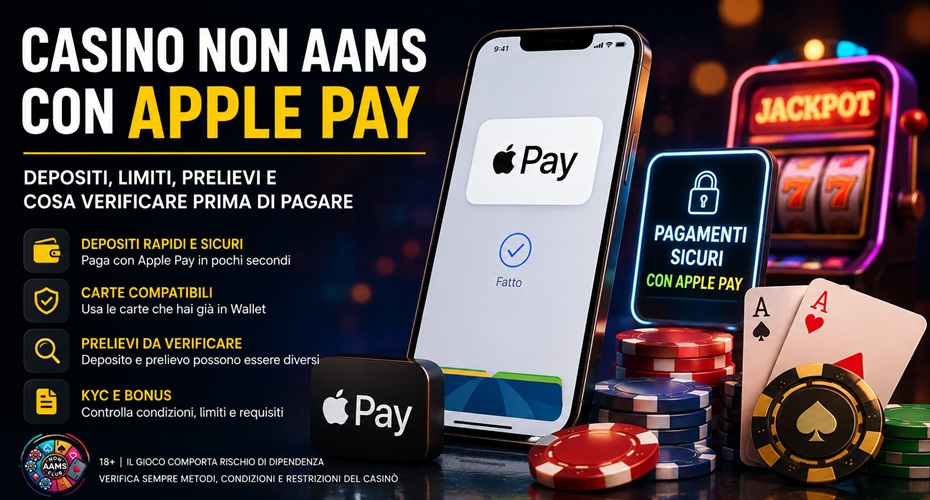 Casino non AAMS con Apple Pay per depositi, limiti, KYC e verifica dei prelievi