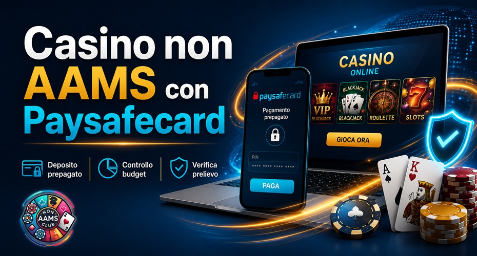 Casino non AAMS con Paysafecard per depositi prepagati e controllo del budget