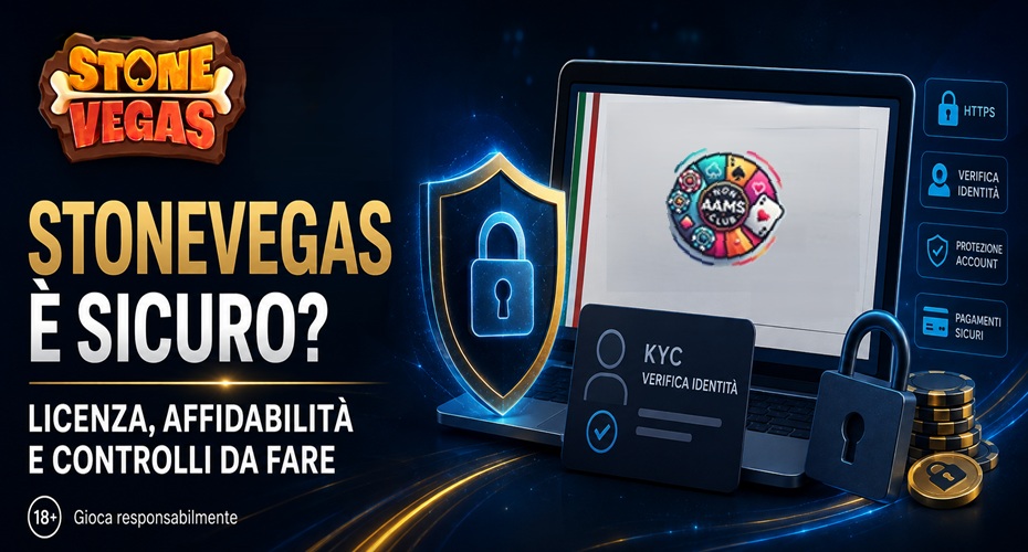 StoneVegas è sicuro con licenza, affidabilità e verifica KYC